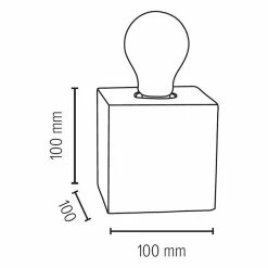 Sortie ✔️ Paris prix Lampe à Poser Carrée en Béton "Strong" 10cm Gris ❤️ -Optonica Soldes 5907500151803 3