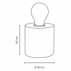 Grosses soldes 🔔 Paris prix Lampe à Poser Ronde "Trongo" 10cm Chêne Huilé 😉 -Optonica Soldes 5907500157782 3