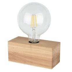 Top 10 🎁 Paris prix Lampe à Poser en Bois "Theo" 18cm Chêne Huilé 😀