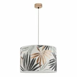 Tout neuf 😍 Paris prix Lampe Suspension Design "Hoja" 125cm Chêne Huilé 👏
