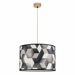 Nouveau 😉 Paris prix Lampe Suspension Design "Espacio" 125cm Chêne Huilé 😍