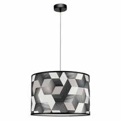 Coupon 🎁 Paris prix Lampe Suspension Déco "Espacio" 125cm Chêne Huilé 🌟