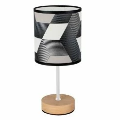 Meilleure affaire ✔️ Paris prix Lampe à Poser Design "Espacio" 34cm Chêne Huilé 🎉