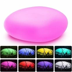 Grosses soldes 🌟 VELAMP SOLAR STONE: Pierre lumineuse LED (blanc + RGB) à recharge solaire. Avec télécommande 🌟 -Optonica Soldes 8003910106796 4