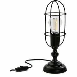 Meilleure affaire 👏 Versa Lampe à poser inspiration marine Thomas 35 cm noir ✨