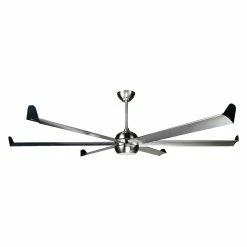 Le moins cher 😉 Klassfan Ventilateur de plafond DC en argent avec pelles chromées 236cm avec WiFi et gradateur LED 🤩