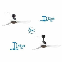 Meilleure affaire 🎁 Klassfan Ventilateur de plafond Réversible Thermostat Wifi Moteur à courant continu Toits en pente Télécommande Scénarios Hypersilence Mémoire ✔️ -Optonica Soldes 8435525600763 4