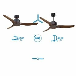 Nouveau 💯 Klassfan Ventilateur de plafond Réversible Thermostat Wifi Moteur à courant continu Toits en pente Télécommande Scénarios Adaptateur 2/3 Lames 🔥 -Optonica Soldes 8435525600824 4
