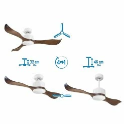 Vente flash 💯 Klassfan Ventilateur de plafond Réversible Thermostat Wifi Moteur à courant continu Toits en pente Télécommande Scénarios Adaptateur 2/3 Lames ✨ -Optonica Soldes 8435525600855 3