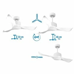 Les meilleures critiques de 🧨 Klassfan Ventilateur de plafond Réversible Thermostat Wifi Moteur à courant continu Toits en pente Télécommande Scénarios Adaptateur 2/3 Lames 😍 -Optonica Soldes 8435525600879 4