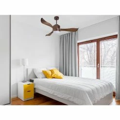 Sortie 🌟 Klassfan Ventilateur de plafond Contrôle Réversible Lumière Thermostat Dimmable Wifi Moteur à courant continu Toits en pente Télécommande Scéna 🥰 -Optonica Soldes 8435525601296 3