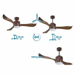 Sortie 🌟 Klassfan Ventilateur de plafond Contrôle Réversible Lumière Thermostat Dimmable Wifi Moteur à courant continu Toits en pente Télécommande Scéna 🥰 -Optonica Soldes 8435525601296 4