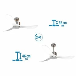 Vente flash 👍 Klassfan Ventilateur de plafond Contrôle Réversible Thermostat Wifi Moteur à courant continu Toits en pente Télécommande Scénarios Hypersilence ⭐ -Optonica Soldes 8435525601371 4