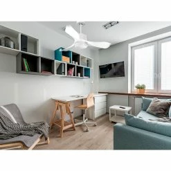 Nouveau 🔥 Klassfan Ventilateur de plafond Contrôle Réversible Lumière Thermostat Dimmable Wifi Moteur à courant continu Toits en pente Télécommande Scéna 😍 -Optonica Soldes 8435525601401 7