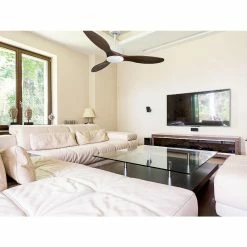 Meilleure vente 🛒 Klassfan Ventilateur de plafond Réversible Thermostat Wifi Moteur à courant continu Toits en pente Télécommande Scénarios Hypersilence Mémoire 🤩 -Optonica Soldes 8435525603566 4