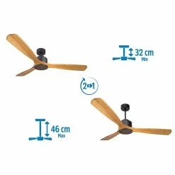 Tout neuf ⭐ Klassfan Ventilateur de plafond Réversible Thermostat Wifi Moteur à courant continu Toits en pente Télécommande Scénarios Hypersilence Mémoire ⭐ -Optonica Soldes 8435525603610 3