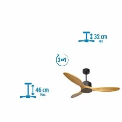 Coupon 😉 Klassfan Ventilateur de plafond Réversible Thermostat Wifi Moteur à courant continu Toits en pente Télécommande Scénarios Hypersilence Mémoire 🔥 -Optonica Soldes 8435525603641 4