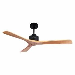 Promo 😉 Klassfan Ventilateur de plafond DC pales en bois 132cm avec 6 vitesses et Wifi ⭐