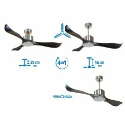 De gros 💯 Klassfan Ventilateur de plafond Réversible Thermostat Wifi Moteur à courant continu Toits en pente Télécommande Scénarios Adaptateur 2/3 Lames 🌟 -Optonica Soldes 8435525604846 4