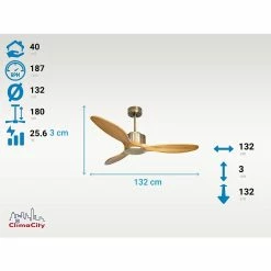Acheter ❤️ Klassfan Ventilateur de plafond Réversible Thermostat Wifi Moteur à courant continu Toits en pente Télécommande Scénarios Hypersilence Mémoire 👏 -Optonica Soldes 8435525604938 3