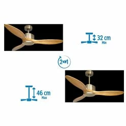 Acheter ❤️ Klassfan Ventilateur de plafond Réversible Thermostat Wifi Moteur à courant continu Toits en pente Télécommande Scénarios Hypersilence Mémoire 👏 -Optonica Soldes 8435525604938 5