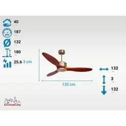 Meilleur prix ⌛ Klassfan Ventilateur de plafond Réversible Thermostat Wifi Moteur à courant continu Toits en pente Télécommande Scénarios Hypersilence Mémoire ⭐ -Optonica Soldes 8435525604969 3
