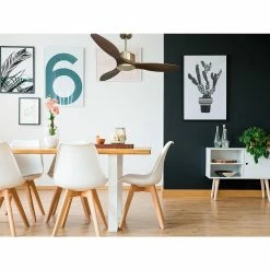 Meilleur prix ⌛ Klassfan Ventilateur de plafond Réversible Thermostat Wifi Moteur à courant continu Toits en pente Télécommande Scénarios Hypersilence Mémoire ⭐ -Optonica Soldes 8435525604969 5