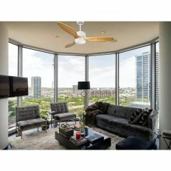 Vente flash 🔥 Klassfan Ventilateur de plafond Réversible Lumière Thermostat Dimmable Wifi Moteur à courant continu Toits en pente Télécommande Scénarios Lumi 🌟 -Optonica Soldes 8435525605034 4