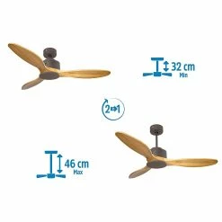 Le moins cher 👍 Klassfan Ventilateur de plafond Réversible Thermostat Wifi Moteur à courant continu Toits en pente Télécommande Scénarios Hypersilence Mémoire ❤️ -Optonica Soldes 8435525606727 3