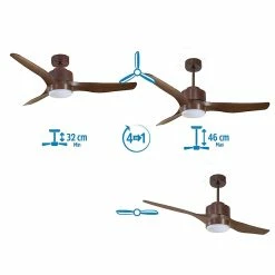 Remise ✔️ Klassfan Ventilateur de plafond Réversible Lumière Thermostat Dimmable Wifi Moteur à courant continu Toits en pente Télécommande Scénarios Lumi ✨ -Optonica Soldes 8435525607458 3