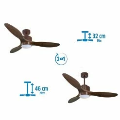 Sortie 👍 Klassfan Ventilateur de plafond Réversible Lumière Thermostat Dimmable Wifi Moteur à courant continu Toits en pente Télécommande Scénarios Lumi ❤️ -Optonica Soldes 8435525607496 4
