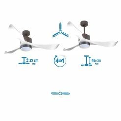 Promo 😉 Klassfan Ventilateur de plafond Réversible Lumière Thermostat Dimmable Wifi Moteur à courant continu Toits en pente Télécommande Scénarios Lumi ✨ -Optonica Soldes 8435525607533 4
