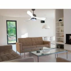 Nouveau 🛒 Klassfan Ventilateur de plafond Réversible Lumière Thermostat Dimmable Wifi Moteur à courant continu Toits en pente Télécommande Scénarios Lumi 🛒 -Optonica Soldes 8435525607557 4