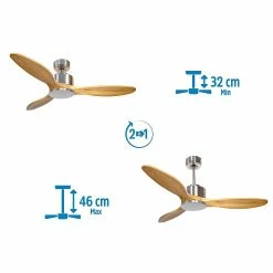 Nouveau 🥰 Klassfan Ventilateur de plafond Réversible Thermostat Wifi Moteur à courant continu Toits en pente Télécommande Scénarios Hypersilence Mémoire 🥰 -Optonica Soldes 8435525608691 4