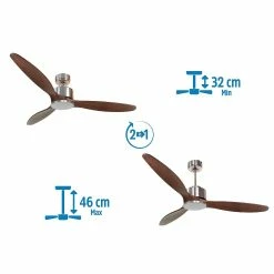 Remise 😍 Klassfan Ventilateur de plafond Réversible Thermostat Wifi Moteur à courant continu Toits en pente Télécommande Scénarios Hypersilence Mémoire 🥰 -Optonica Soldes 8435525608769 4 1