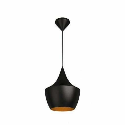 Vente flash 💯 Homemania Lampe de suspension Metal Black - Noir, or - 25 x 25 x 138 cm 👍 -Optonica Soldes 8681465296799 1