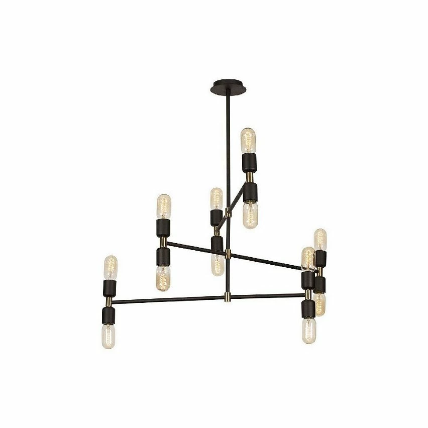 Nouveau 👍 Homemania Lampe de suspension zig-zag - Noir, or - 78 x 78 x 71 cm 👍 2 Nouveau 👍 Homemania Lampe de suspension zig-zag - Noir, or - 78 x 78 x 71 cm 👍 – Image 2