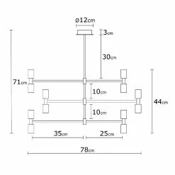 Nouveau 👍 Homemania Lampe de suspension zig-zag - Noir, or - 78 x 78 x 71 cm 👍 8 Nouveau 👍 Homemania Lampe de suspension zig-zag - Noir, or - 78 x 78 x 71 cm 👍 -Optonica Soldes 8681465297833 4