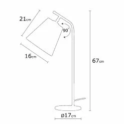 Le moins cher 😀 Homemania Lampe de table Way Surf - Noir - 17x17x67 cm 🥰 -Optonica Soldes 8681515563154 3