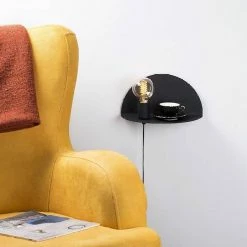 Le moins cher 💯 HOMEMANIA Lampe Murale Shelfie - Noir - 30 x 15 x 15 cm 👏 -Optonica Soldes 8681847125440 3