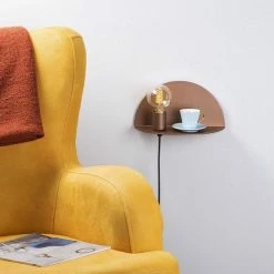 Les meilleures critiques de ✨ HOMEMANIA Lampe Murale Shelfie - Cuivre - 30 x 15 x 15 cm 🔥 -Optonica Soldes 8681847125457 3