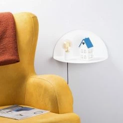 Meilleure affaire 🎉 HOMEMANIA Lampe Murale Shelfie - Blanc - 40 x 20 x 20 cm 🥰 -Optonica Soldes 8681847125518 3