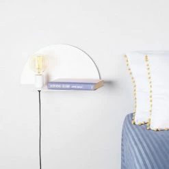 Meilleure affaire 🎉 HOMEMANIA Lampe Murale Shelfie - Blanc - 40 x 20 x 20 cm 🥰 -Optonica Soldes 8681847125518 4