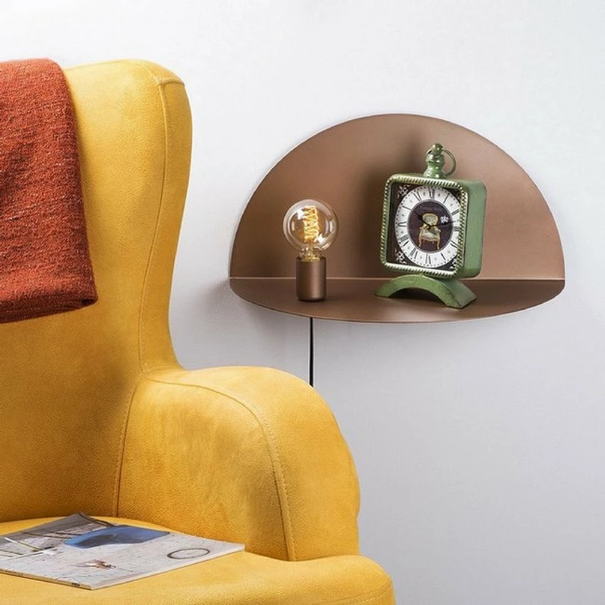 Le moins cher 🛒 HOMEMANIA Lampe Murale Shelfie - Cuivre - 50 x 25 x 25 cm 🧨 3 Le moins cher 🛒 HOMEMANIA Lampe Murale Shelfie - Cuivre - 50 x 25 x 25 cm 🧨 – Image 3