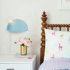 Meilleure vente 😀 HOMEMANIA Lampe Murale Shelfie - Bleu - 30 x 15 x 15 cm 🎁 -Optonica Soldes 8681847142010 3 1