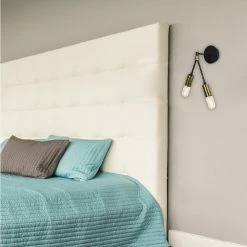 Budget 🤩 HOMEMANIA Lampe Murale Duos - Cuivre, noir - 17 x 17 x 35 cm ❤️ -Optonica Soldes 8681847142041 3