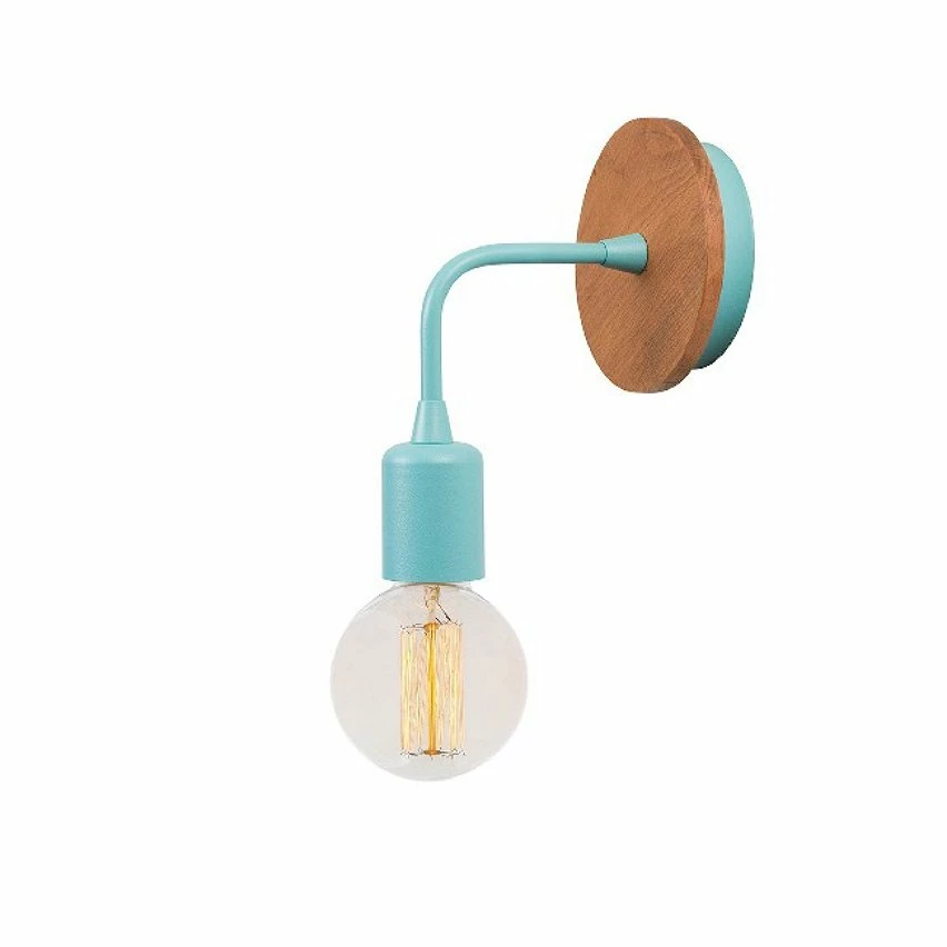 Coupon đ HOMEMANIA Lampe Murale Simple Drop Wood - Bleu pastel, bois - 12 x 12 x 13 cm â 1 Coupon đ HOMEMANIA Lampe Murale Simple Drop Wood - Bleu pastel, bois - 12 x 12 x 13 cm â