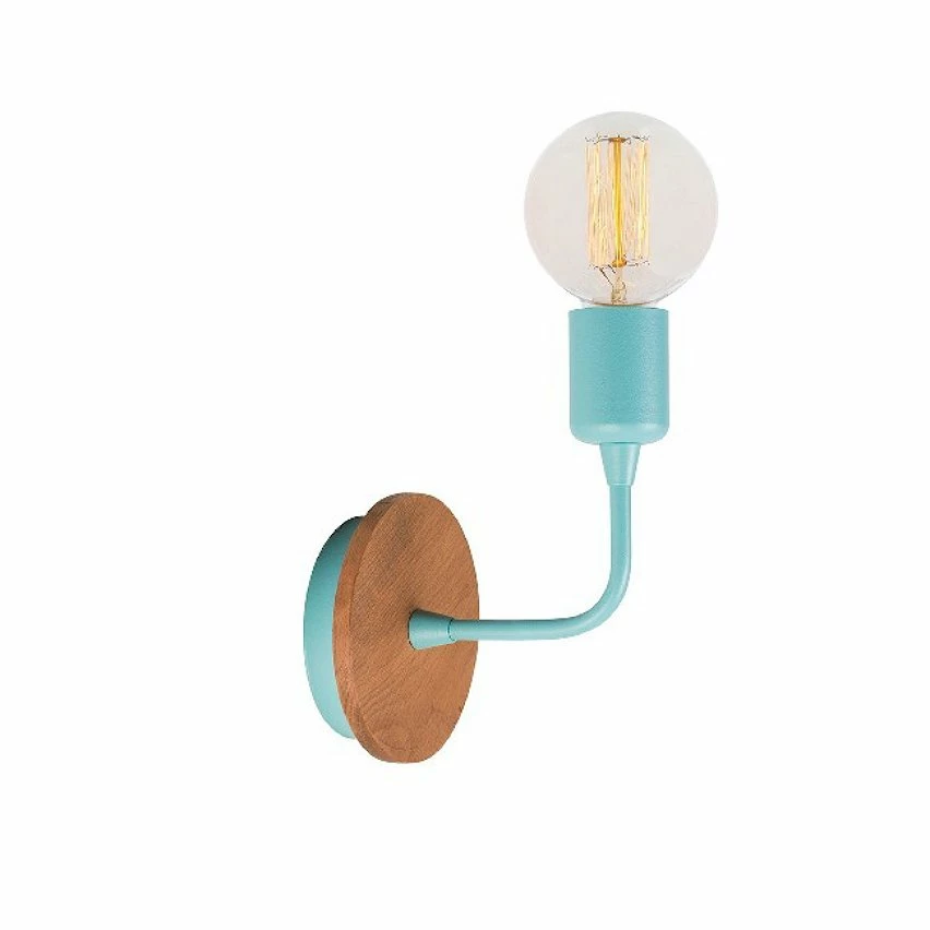 Coupon đ HOMEMANIA Lampe Murale Simple Drop Wood - Bleu pastel, bois - 12 x 12 x 13 cm â 3 Coupon đ HOMEMANIA Lampe Murale Simple Drop Wood - Bleu pastel, bois - 12 x 12 x 13 cm â â Image 3