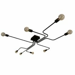 Nouveau 🌟 HOMEMANIA Lampe de Plafond Spider - Noir - 180 x 120 x 15 cm 🛒