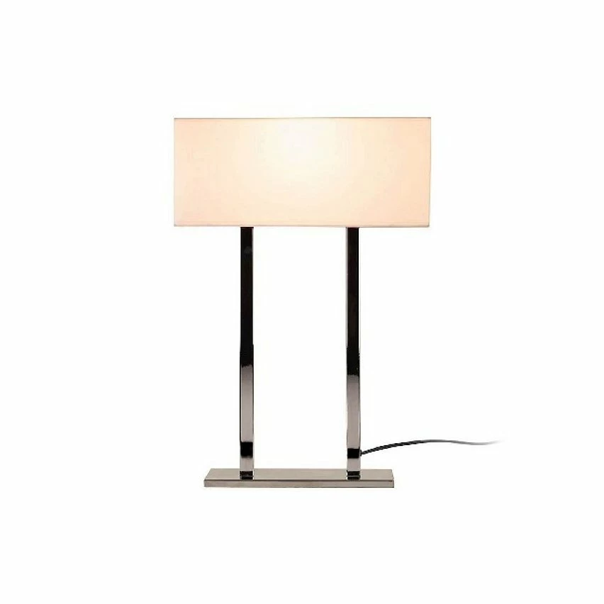 De gros đ HOMEMANIA Lampe de Bureau Way Surf III - Chrome, blanc - 35 x 15 x 52 cm đ 2 De gros đ HOMEMANIA Lampe de Bureau Way Surf III - Chrome, blanc - 35 x 15 x 52 cm đ â Image 2